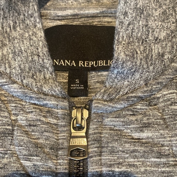 Banana Republic Grey Quilted Cotton Polyester Vest Gilet w Pockets Size SMALL - Picture 4 of 7